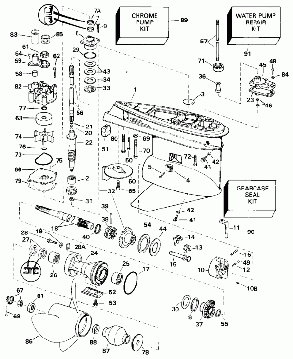 �������� ��������� ����� EVINRUDE E175EXATG 1993  - Standard Rotation - 25