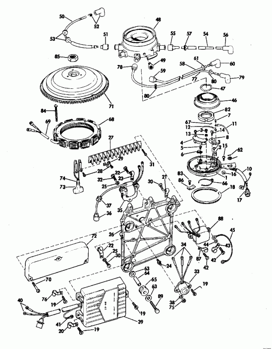 ��������� �������� ����� Evinrude E175EXETG 1993  - wer ������ ��������� (�����) - wer Engine Cover