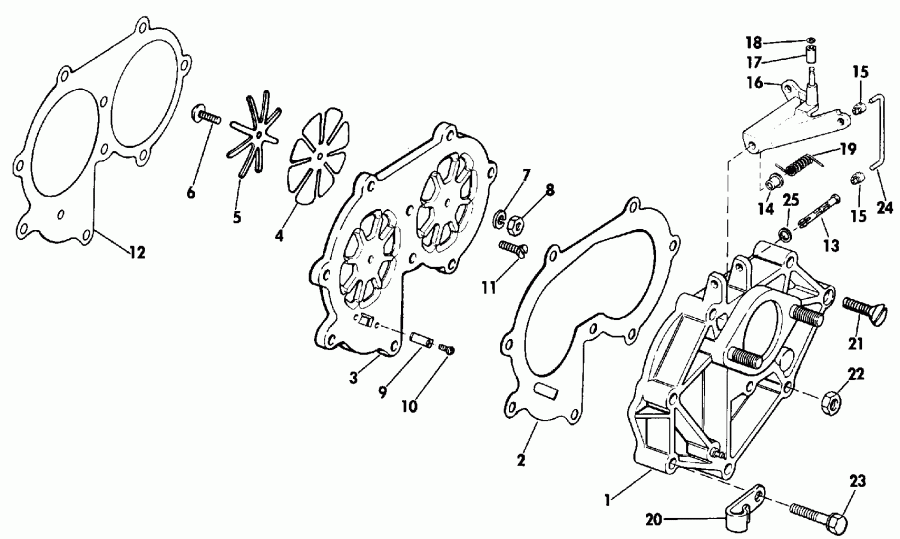 �������� ����� Evinrude E175GLETR 1993  - el ��������� & Components / el Bracket & Components