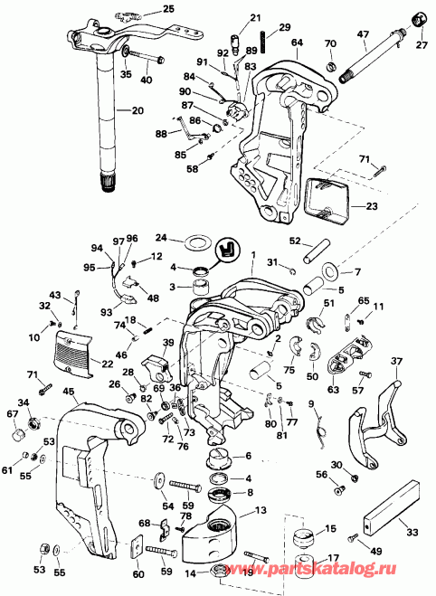��������� EVINRUDE E175NXATG 1993  - dsection - dsection