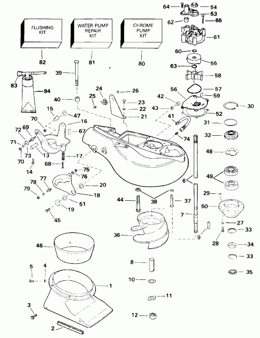   EVINRUDE E175NXETG 1993  - t Drive Unit