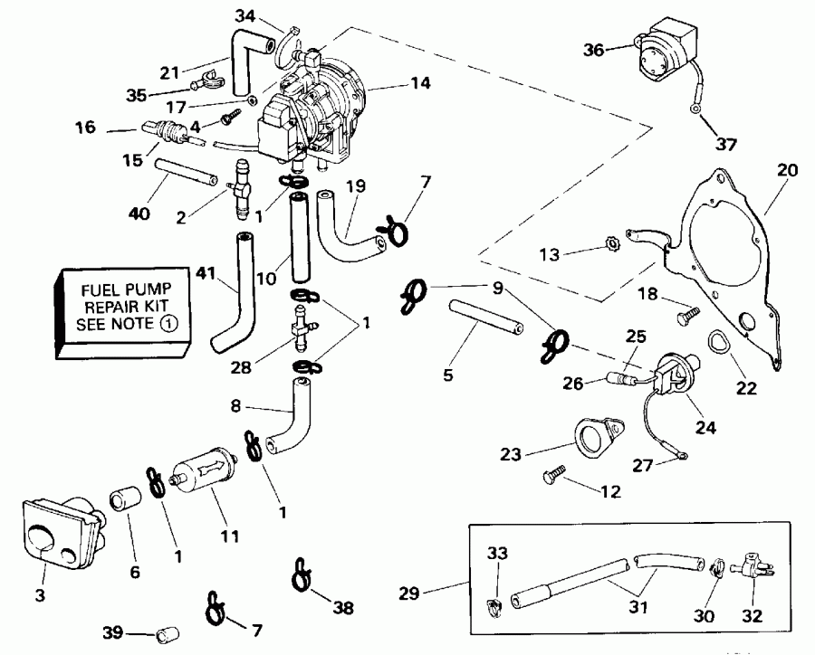   EVINRUDE E185ESXETA 1993  - el Pump