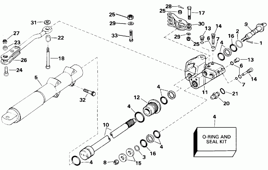 �������� ��������� ����� EVINRUDE E185ESXETF 1993  - linder ������ Assembly