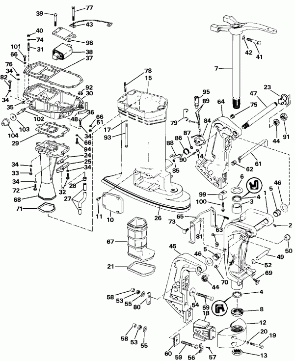 ��������� �������� ����� Evinrude E200CXATF 1993  - el �����