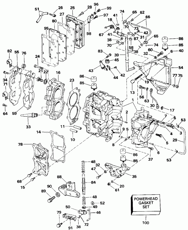 �������� ����� Evinrude E200CXATF 1993  - Suffix 