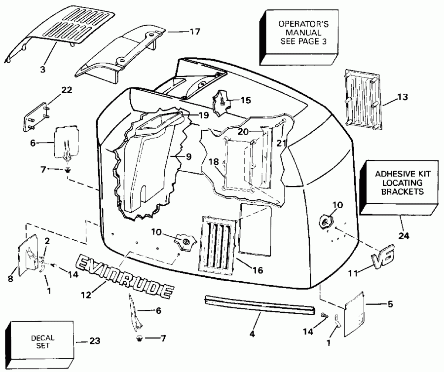 ����� EVINRUDE E200CZATS 1993  - Evinrude - 200 Stl, Ve200sl, 225stl