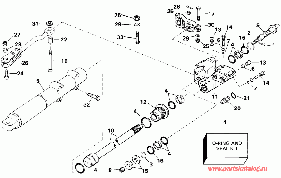 ��������� �������� ����� Evinrude E200STLETF 1993  - linder ������ Assembly / linder Valve Assembly