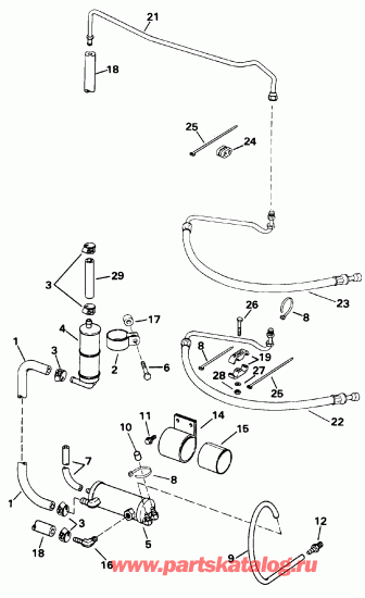 ��������� ����� EVINRUDE E200TXATF 1993  - wer ������� ������� Gro���� / wer Steering Group