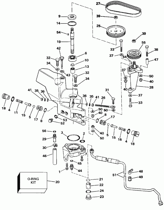 ��������� ����� EVINRUDE E200TXATF 1993  - wer ������� ������� ����� - wer Steering Pump