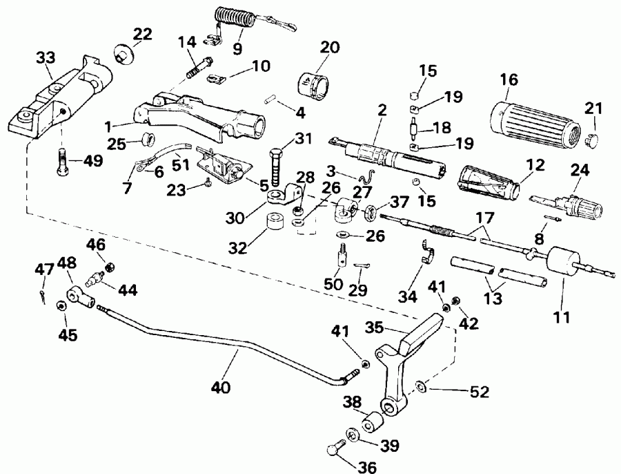 ��������� �������� ����� Evinrude E200TXATS 1993  - 225 Suffix 