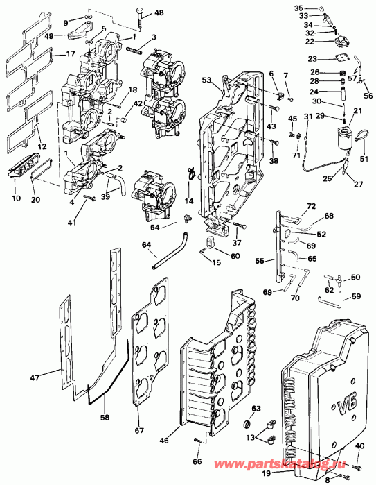 ��������� �������� ����� EVINRUDE E200TZETD 1993  - 