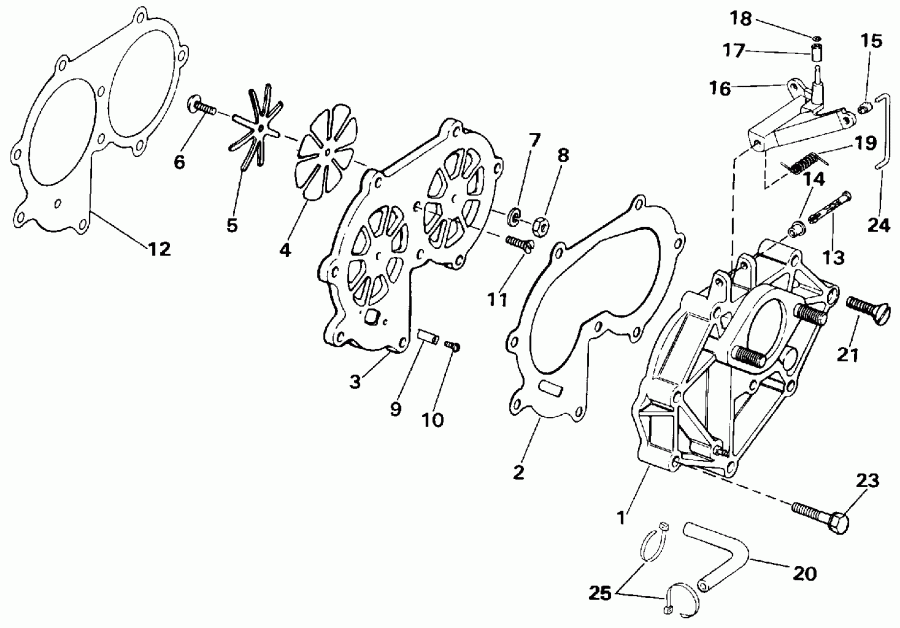 ��������� ��������� Evinrude E20CRLETS 1993  - take ��������� / take Manifold