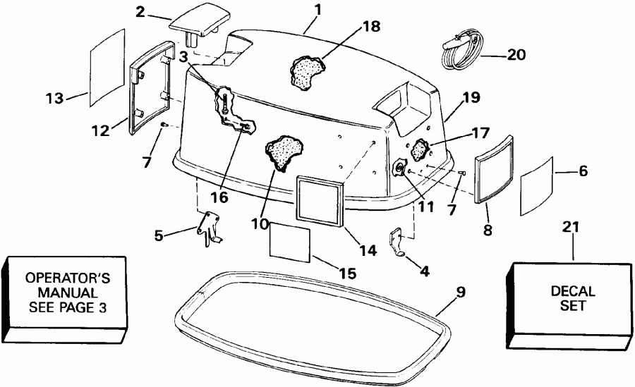 �������� ��������� ����� Evinrude E20EETS 1993  - Johnson - Johnson