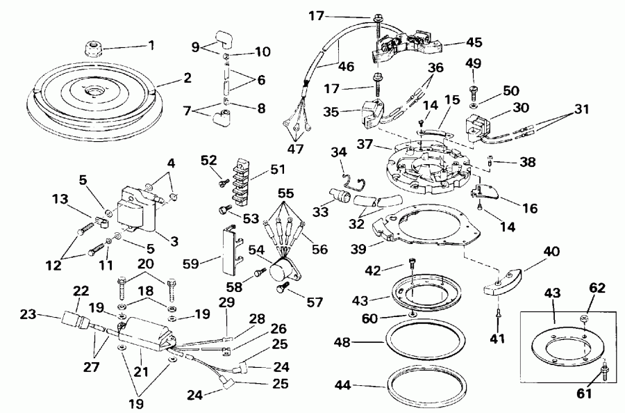 �������� ��������� ����� EVINRUDE E20ELETS 1993  - nition / nition