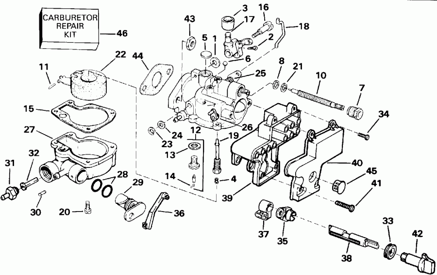    EVINRUDE E4RLETB 1993  - rburetor - rburetor