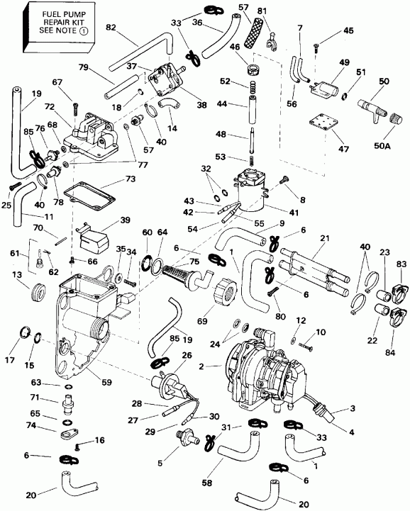  EVINRUDE VE175EXETG 1993  - el  & Components - el Bracket & Components