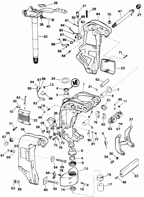    EVINRUDE VE175EXETG 1993  - dsection - dsection