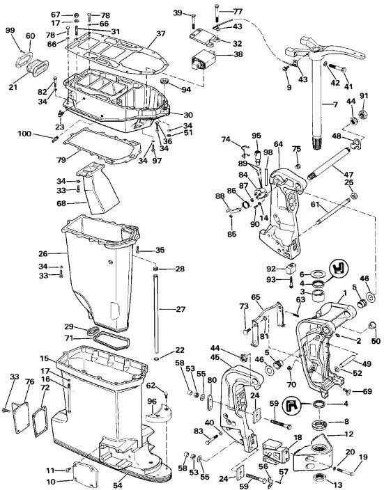 Evinrude CE275TLCDC 1986  - dsection - dsection