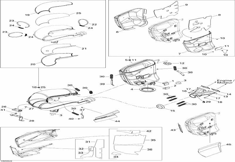  Skidoo Expedition 550F, 2005 - Exhaust System