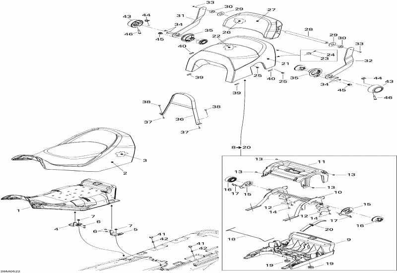  Ski-doo Expedition 550F, 2005 - Seat