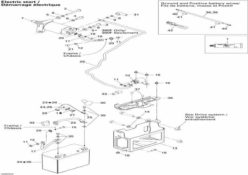 snowmobile Skidoo - Battery And Starter