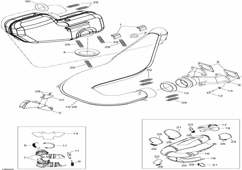 Expedition 600 H.O. SDI, 2005 - Exhaust System