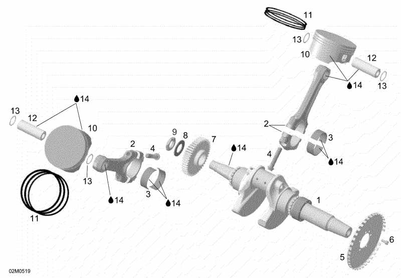 Expedition V-1000, 2005  - Crankshaft And Pistons