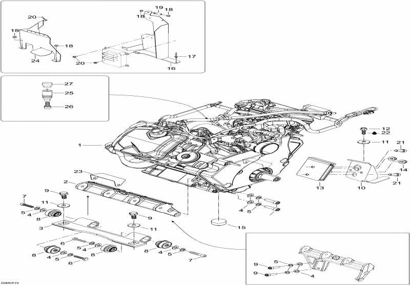 Ski-doo - Engine And Engine Support