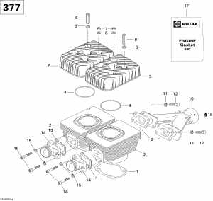 01-     377 (01- Cylinder And Exhaust Manifold 377)