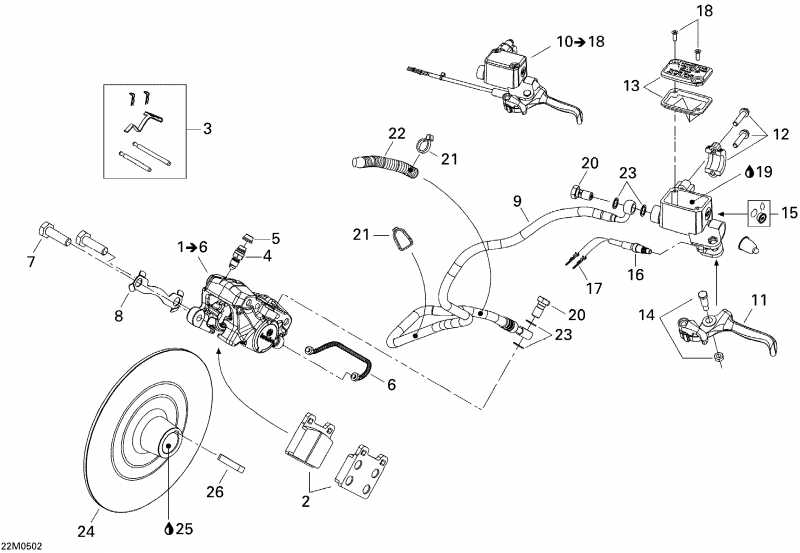 snowmobile  GSX 380F, 2005 - Hydraulic Brake