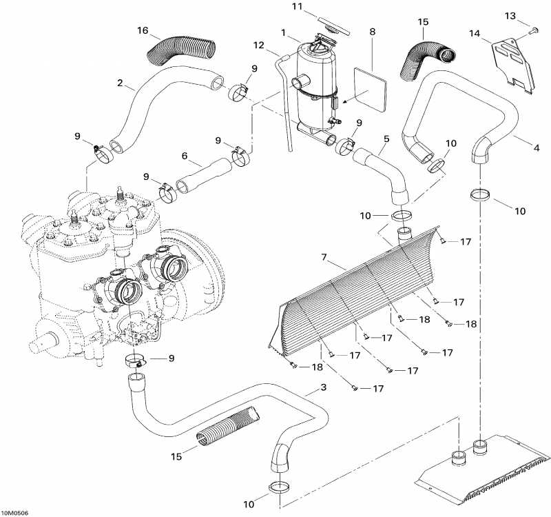  SKIDOO  GSX 500SS, 2005 - Cooling System