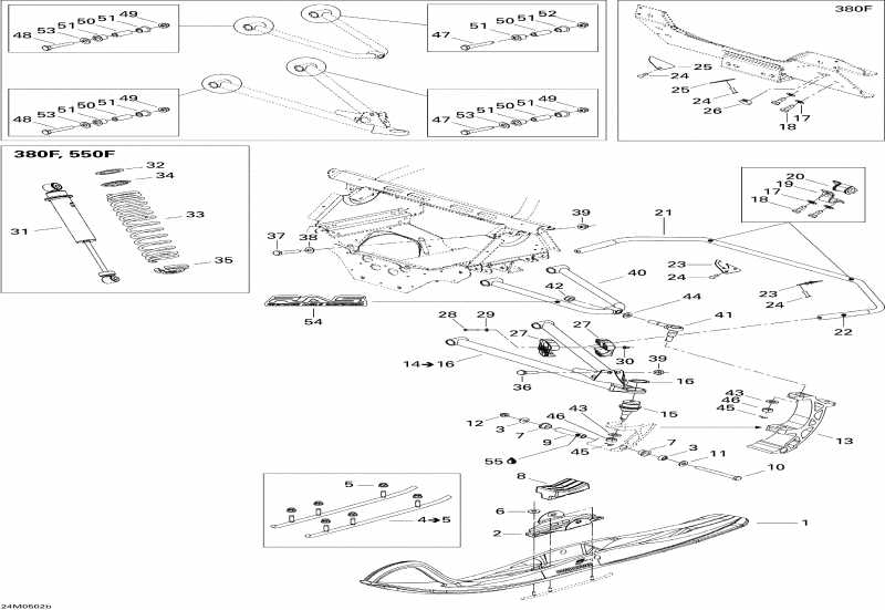 snowmobile  ����������� GSX 550F, 2005 - Front Suspension And Ski Gsx 550f