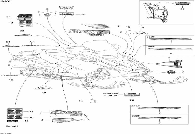 snowmobile SkiDoo -  Gsx 550f