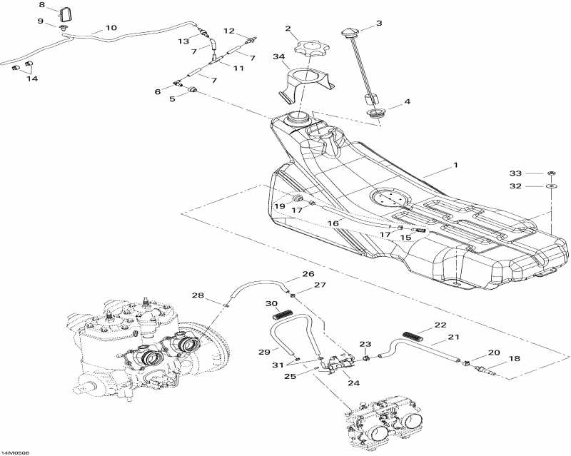 Skidoo  GSX 600 HO, 2005 - Fuel System