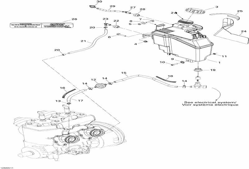  Skidoo GSX 600 HO SDI, 2005 - Oil System