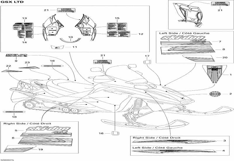  Skidoo GSX 600 HO SDI, 2005 - Decals Ltd