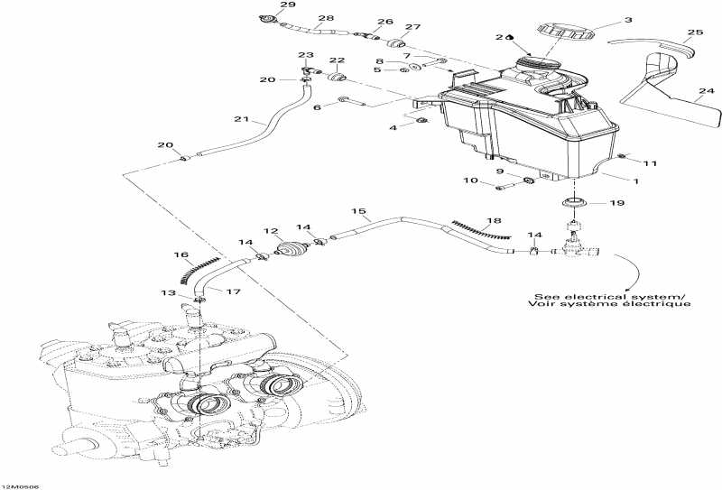 snowmobile Ski-doo GSX 800 HO, 2005  - Oil System