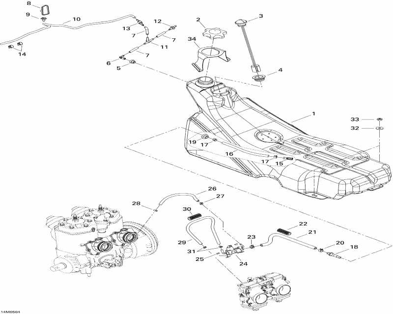 SkiDoo GTX 500SS, 2005 - Fuel System