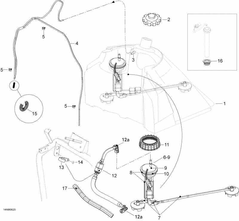 snowmobile Skidoo Expedition 600 H.O. SDI, 2006  - Fuel System