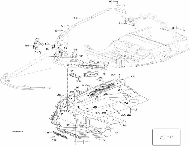 snowmobile Skidoo Expedition 600 H.O. SDI, 2006 - Bottom Pan