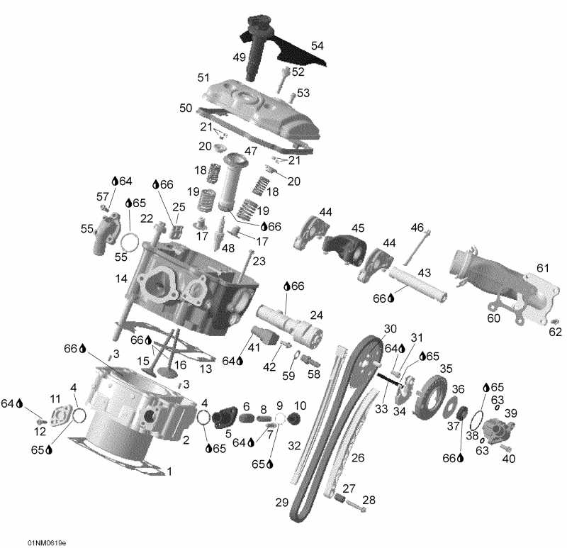 Skidoo Expedition V-1000, 2006 ������ - Cylinder And Cylinder Head, Rear Side