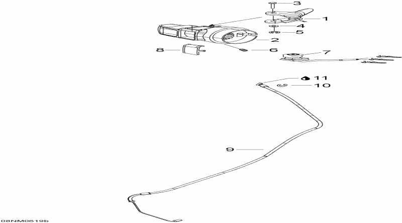 ski-doo  Expedition V-1000, 2006 - Throttle Handle And Housing