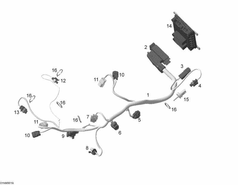 snowmobile Skidoo Expedition V-1000, 2006 ������ - Engine Harness