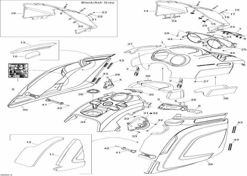 snowmobile Skidoo Freestyle 300F, 2006 - Hood