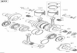 01-    Gsx 377 (01- Crankshaft And Pistons Gsx 377)