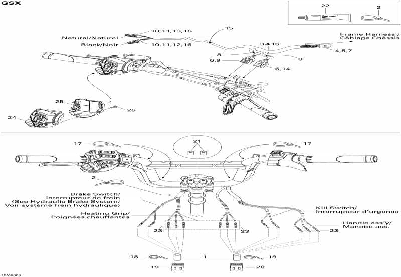 BRP SkiDoo  GSX 500SS, 2006 - Steering Wiring Harness