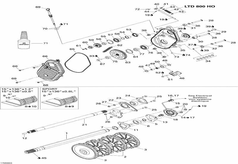 �������� Skidoo ������ GTX 500SS, 2006 - Drive System Sport