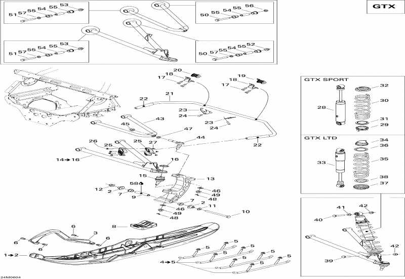  Skidoo - Front Suspension And Ski Sport