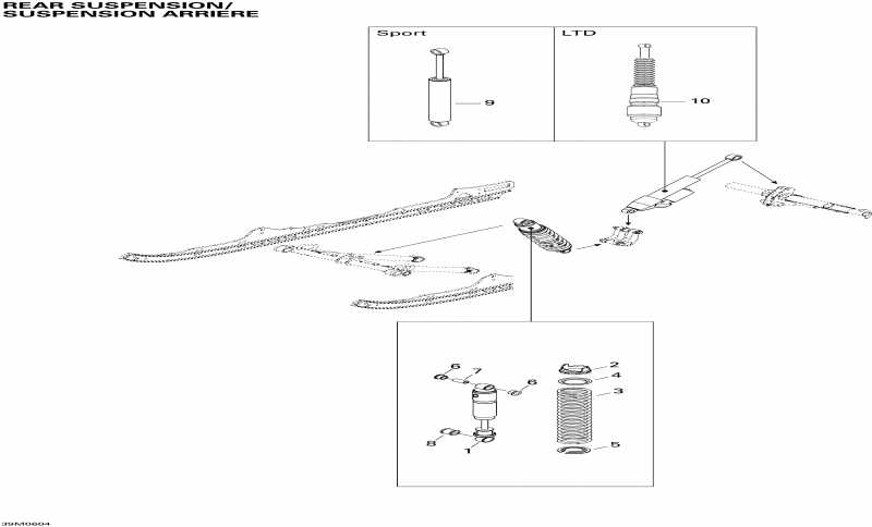  Skidoo - Rear Suspension Shocks Sport