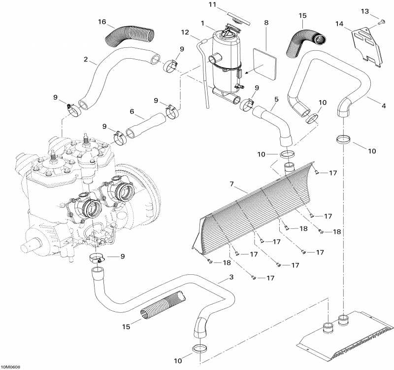 snowmobile  GTX 600 HO SDI, 2006 - Cooling System